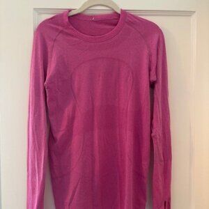 Pink Lululemon long sleeve